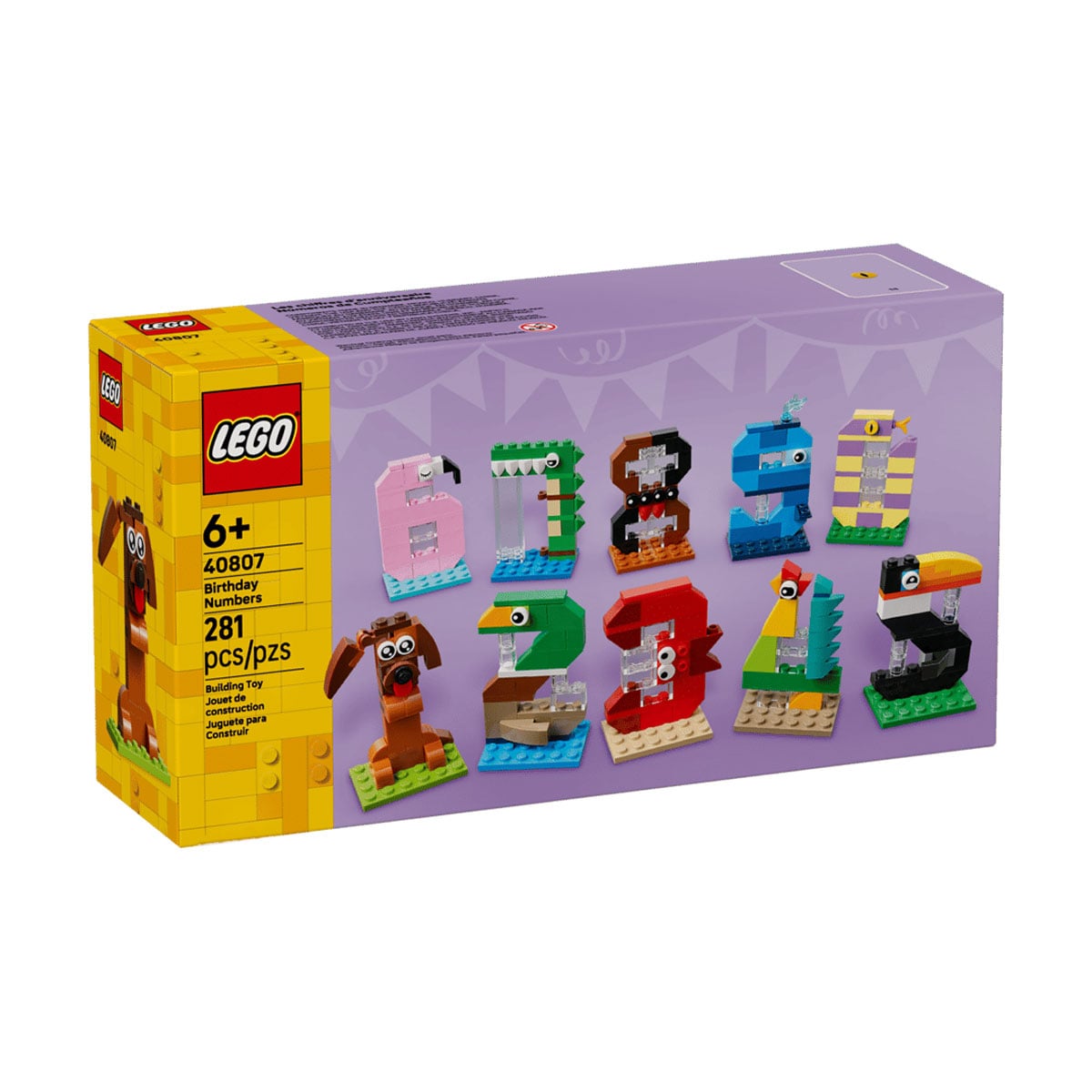 Конструктор LEGO Iconic Цифри на день народження, 281 деталь, від 6 років (40807)